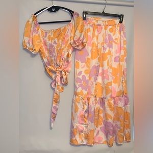 Flowered Skirt & Top Talulah- S